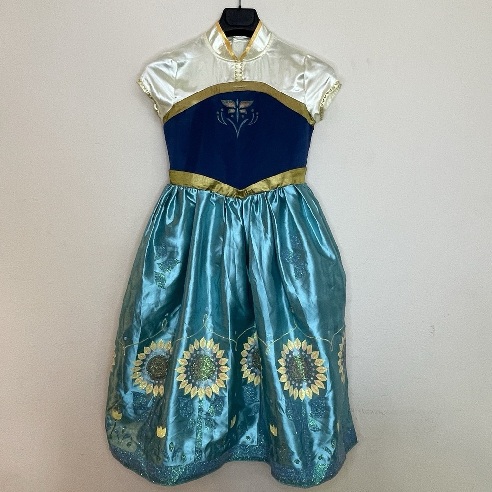 Disney Anna Frozen Dress Costume Disney Store Sunflowers Frozen Fever